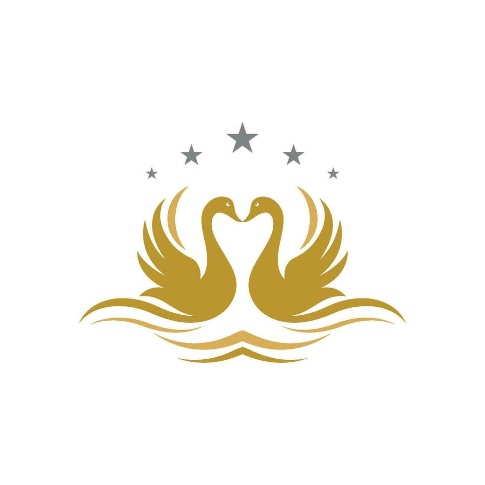 Swan icon Template vector