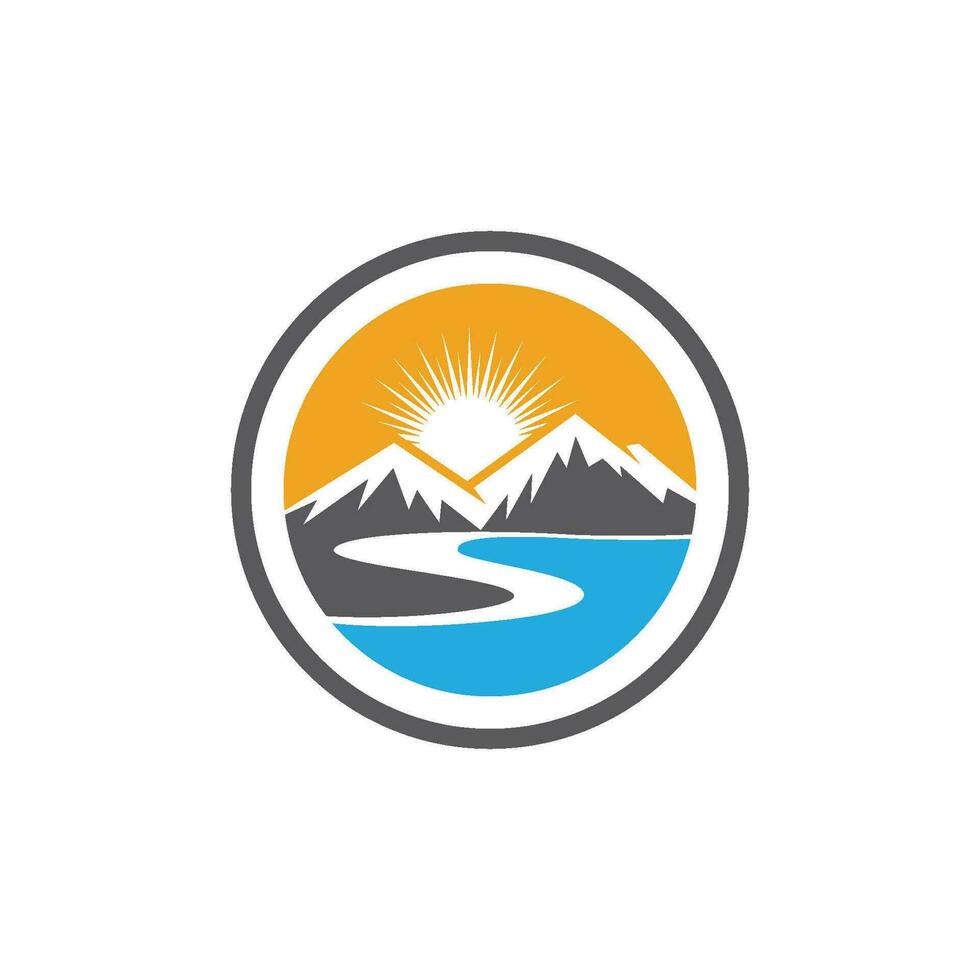 Mountain icon Logo vector