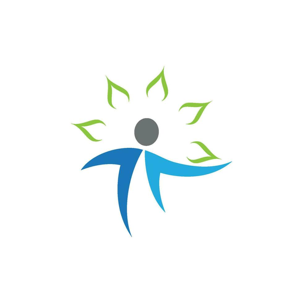 Human character logo sign vector