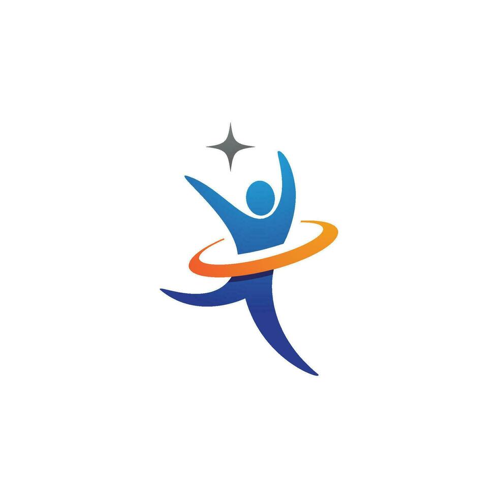 Human character logo sign vector