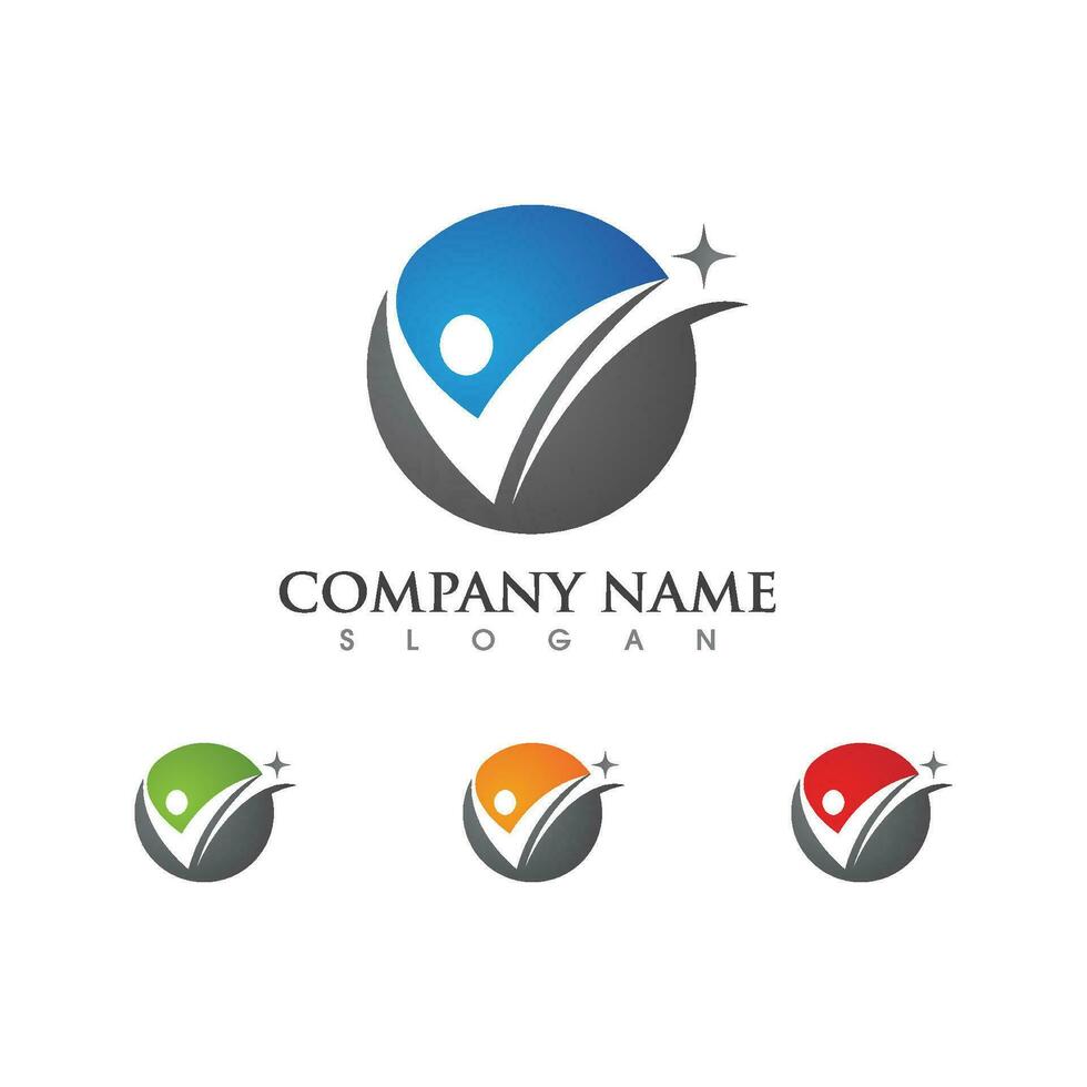 Human character logo sign vector