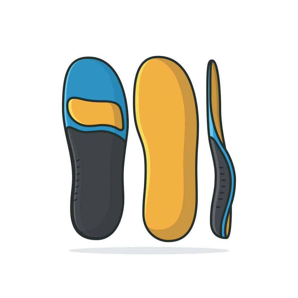 Comfortable Orthotics Shoe Insole Pair, Arch Supports vector