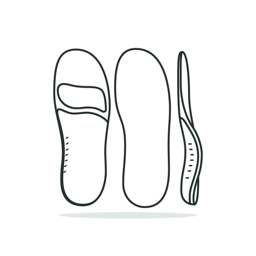 Comfortable Orthotics Shoe Insole Pair, Arch Supports vector