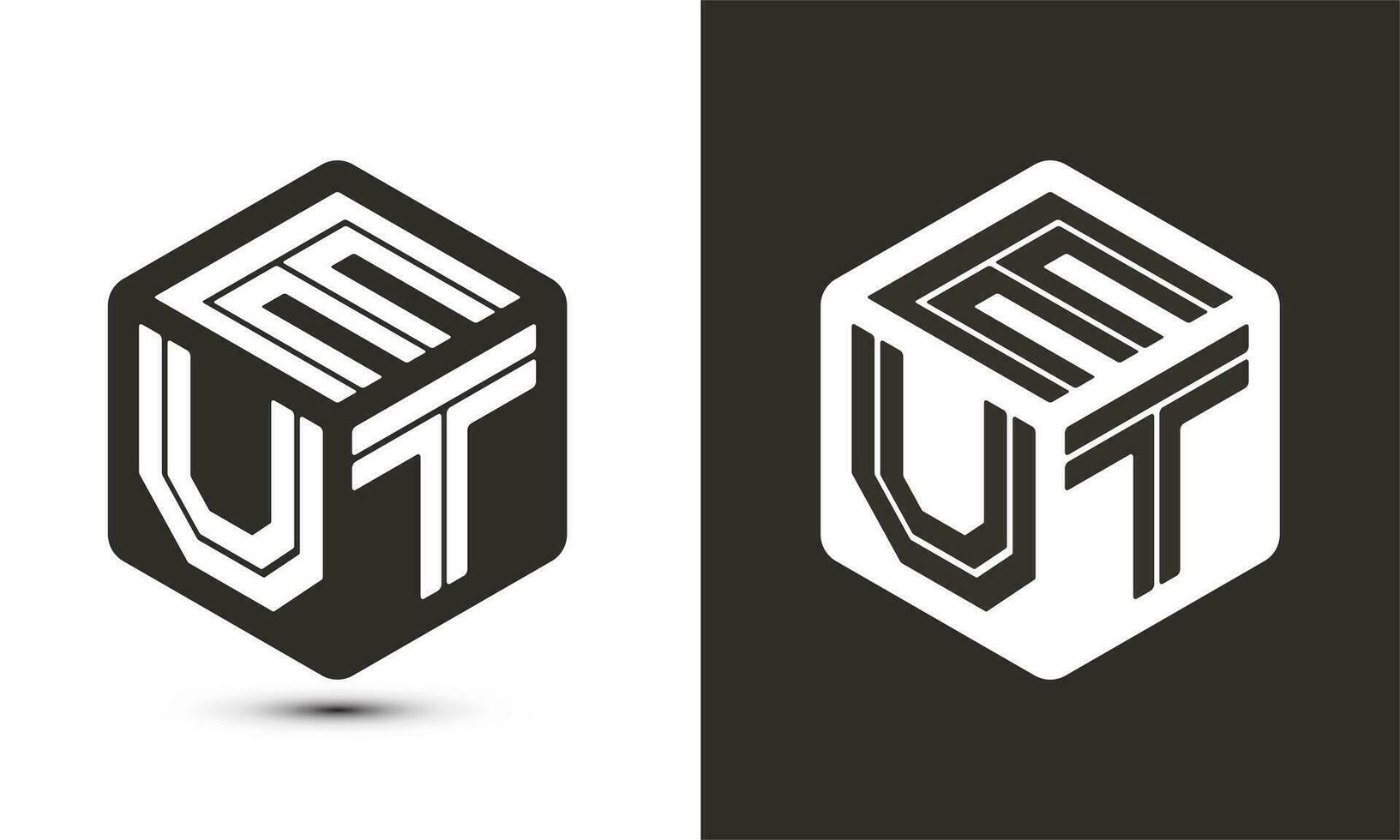 apagado letra logo diseño con ilustrador cubo logo, vector logo moderno alfabeto fuente superposición estilo.