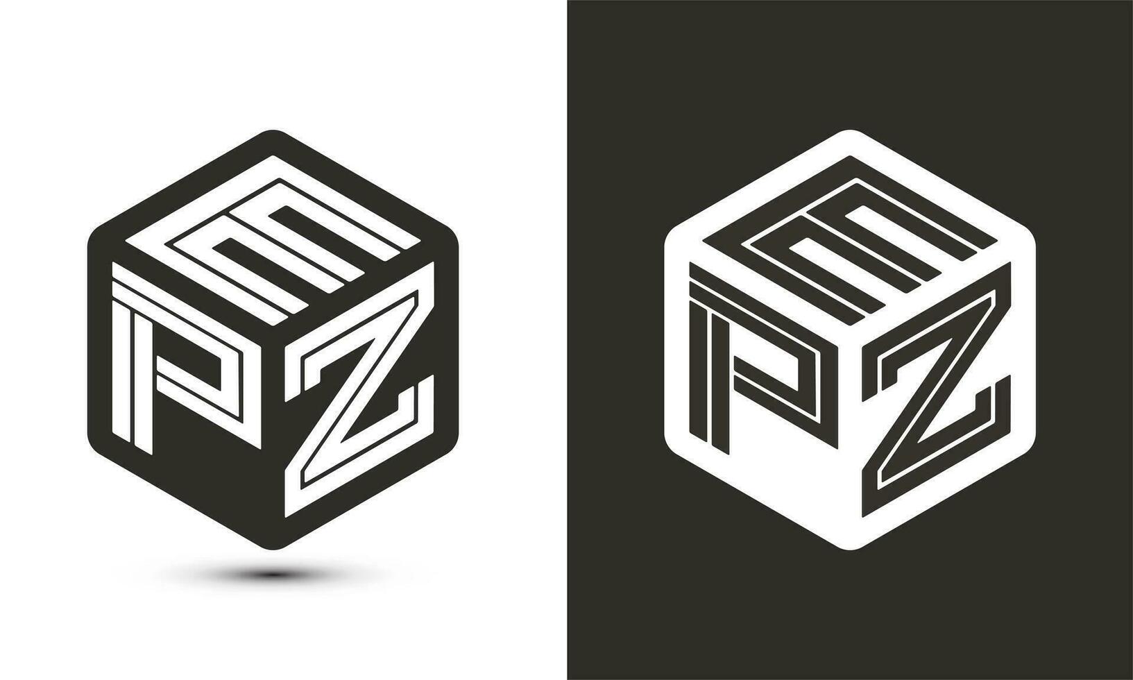 EPZ letter logo design with illustrator cube logo, vector logo modern alphabet font overlap style.