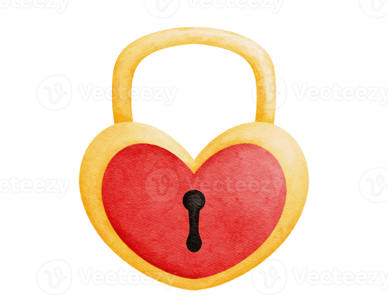 a heart shaped lock with a keyhole png