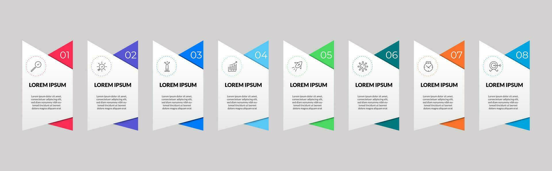 Vector Infographic design business template with icons and 8 options or steps.