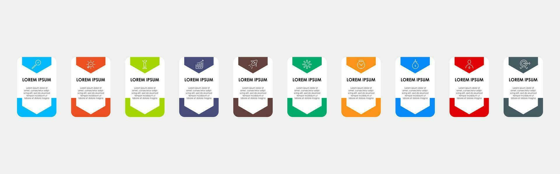 Vector Infographic design business template with icons and 10 options or steps