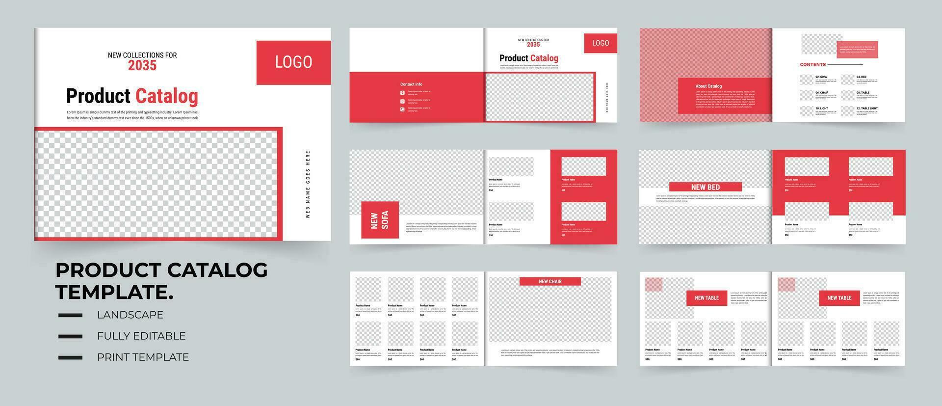 Product catalog template or catalogue of the product design template or catalog layout design vector