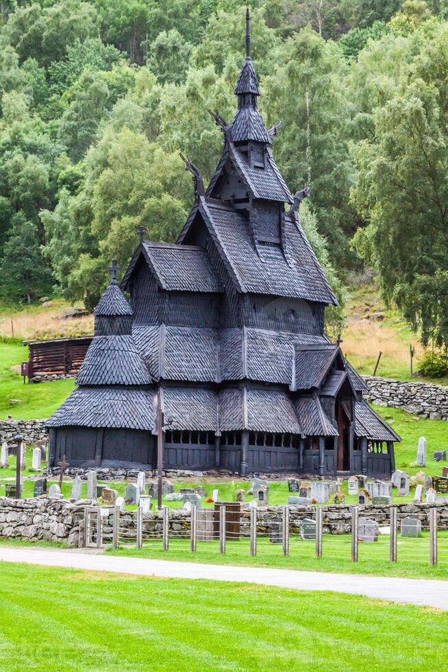 Borgund Stave church. Built in 1180 to 1250, and dedicated to the Apostle St. Andrew photo