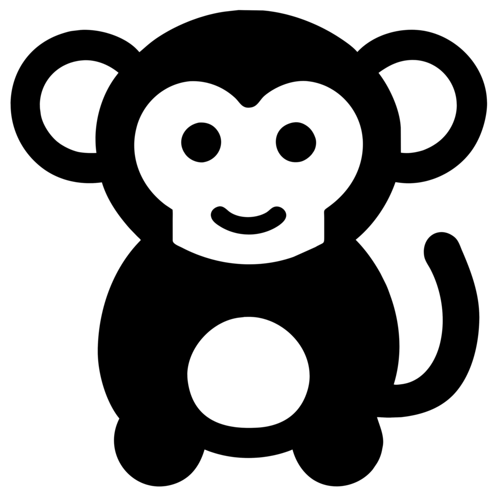 cute monkey illustration png