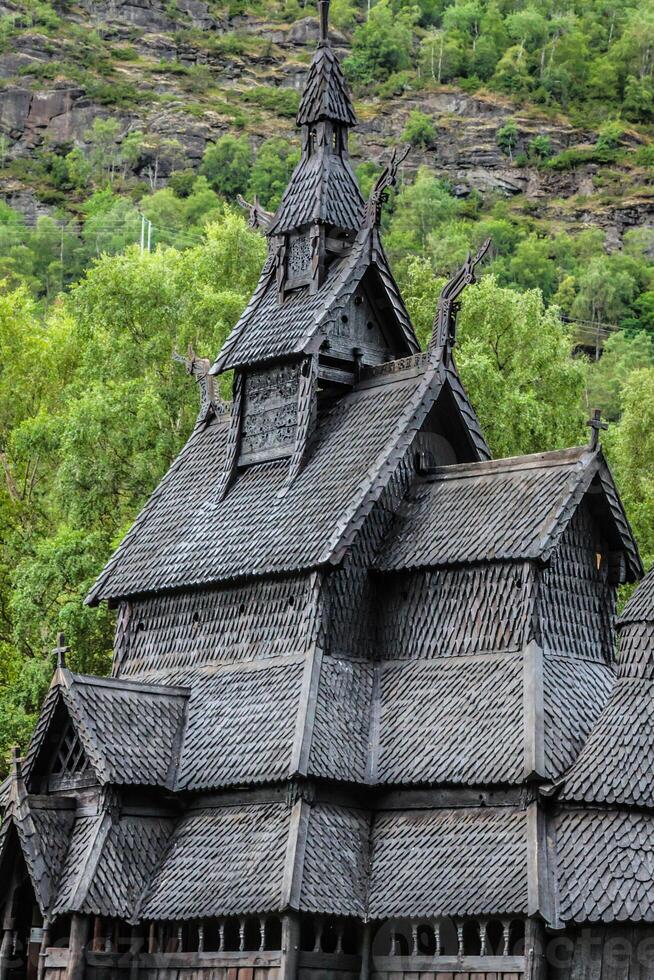 Borgund Stave church. Built in 1180 to 1250, and dedicated to the Apostle St. Andrew photo