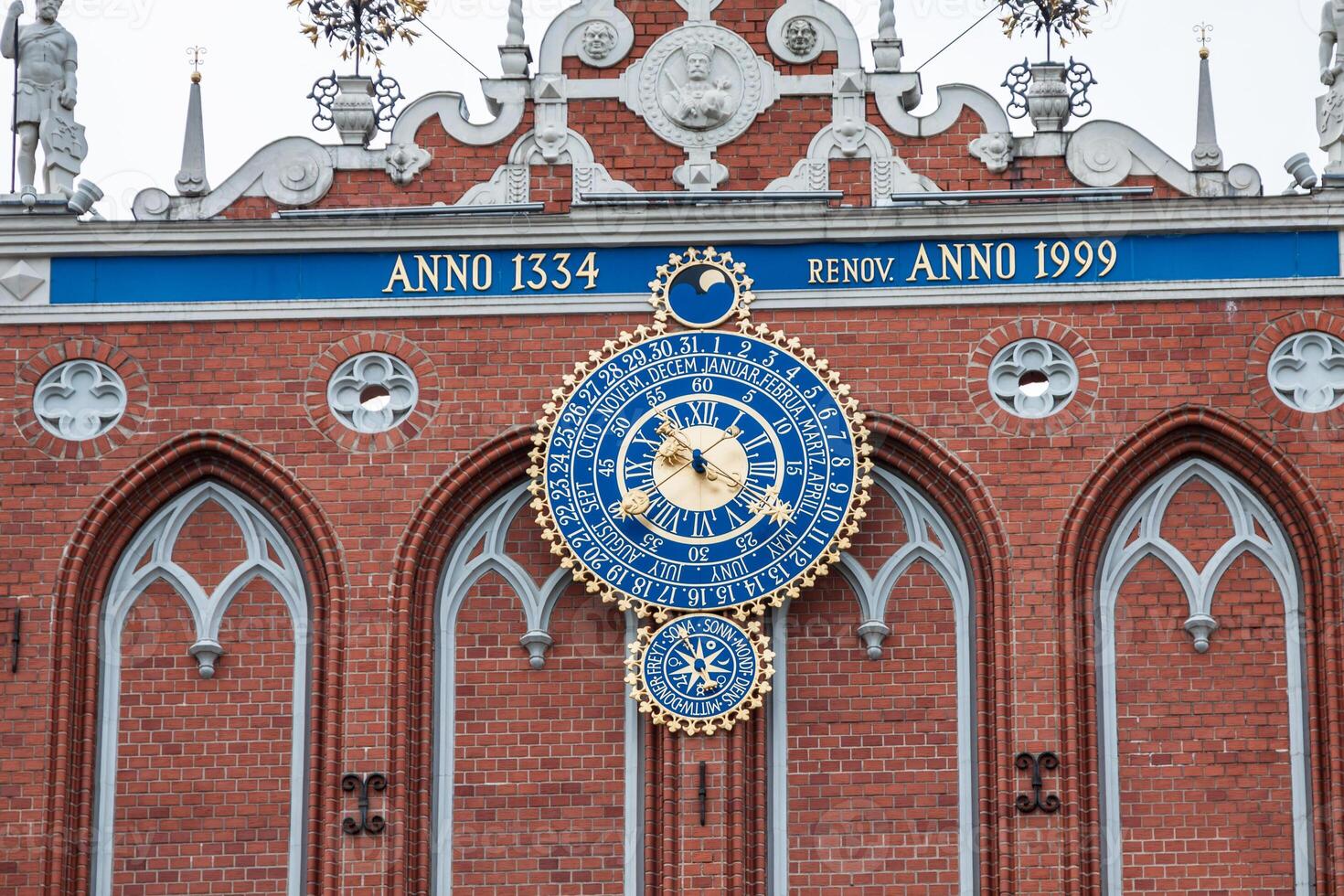 Riga - capital of Latvia. Old city, Blackheads house photo