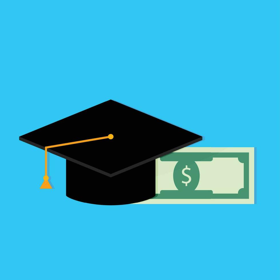 Grant for bachelor training. Finance money scholarship, financial for study. Vector illustration