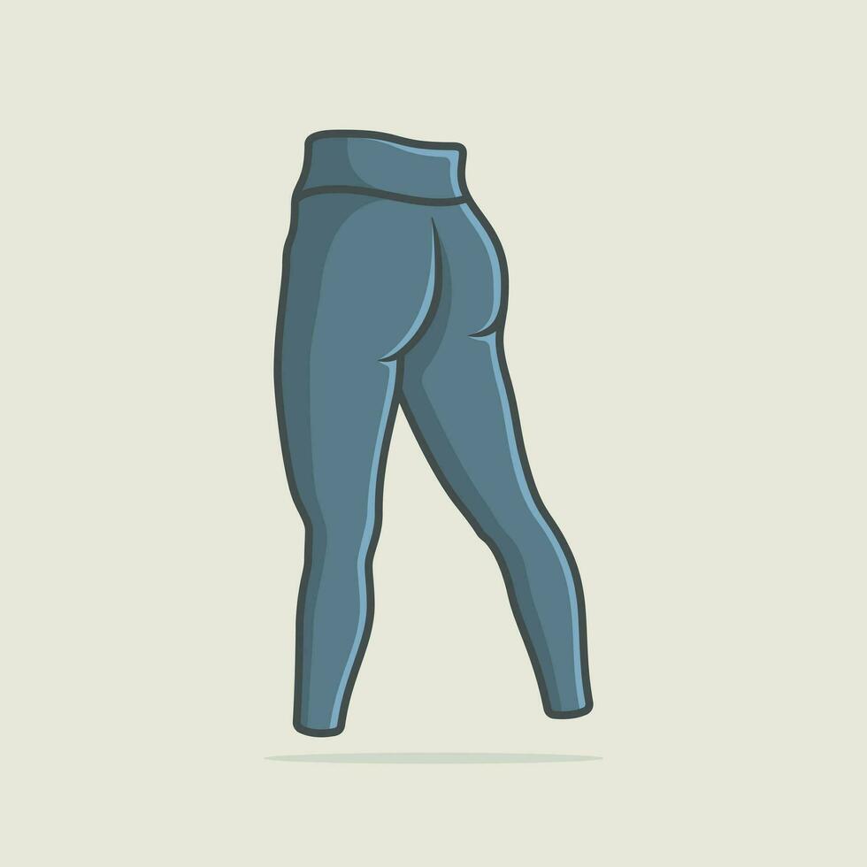 Sports Leg Slim Training Pant or Trouser vector illustration. Comfortable trouser pant illustration