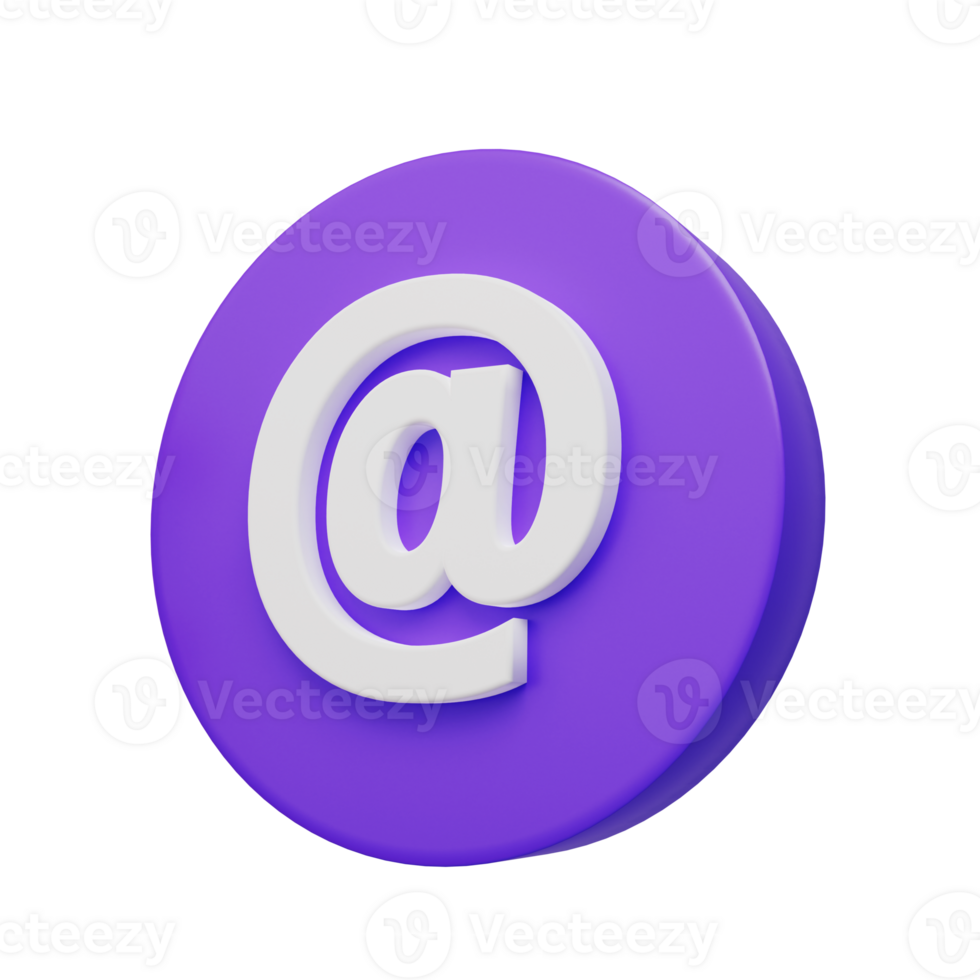 Email Icon. Communication icon symbol. 3D Render png