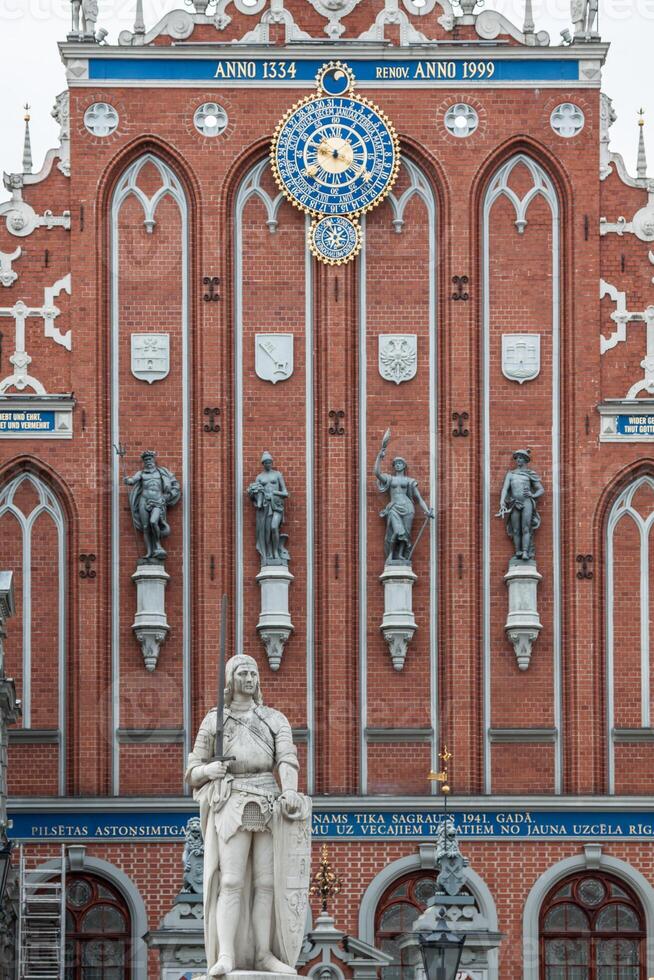 riga - capital de letonia antiguo ciudad, espinillas casa foto