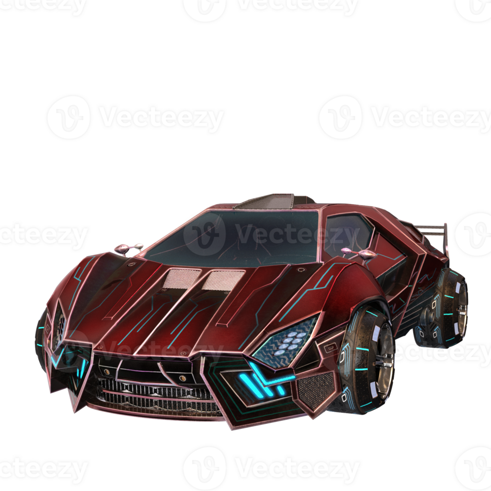 Supercar cyberpunk isolated png