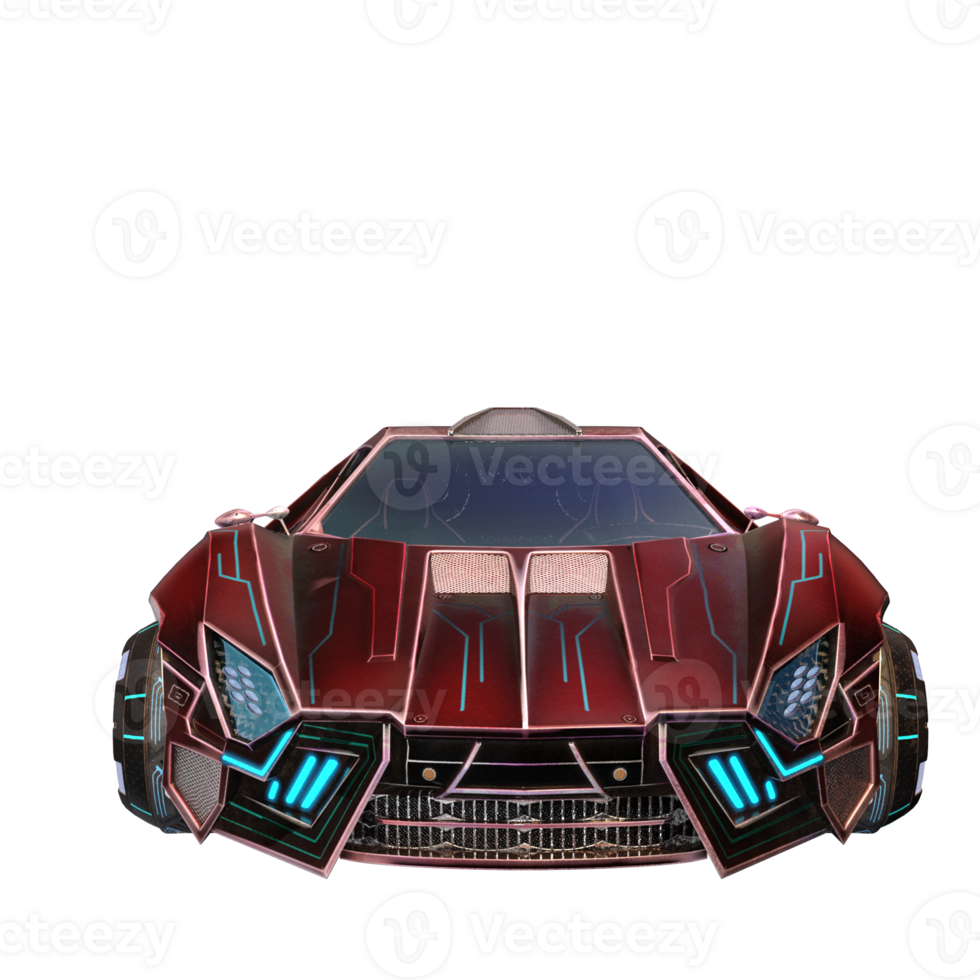 Supercar cyberpunk isolated png