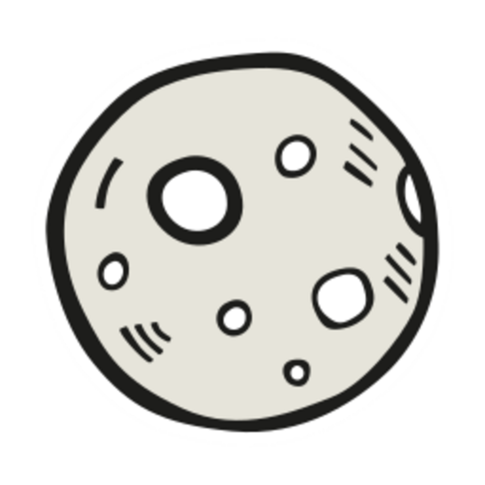 Moon illustration design png