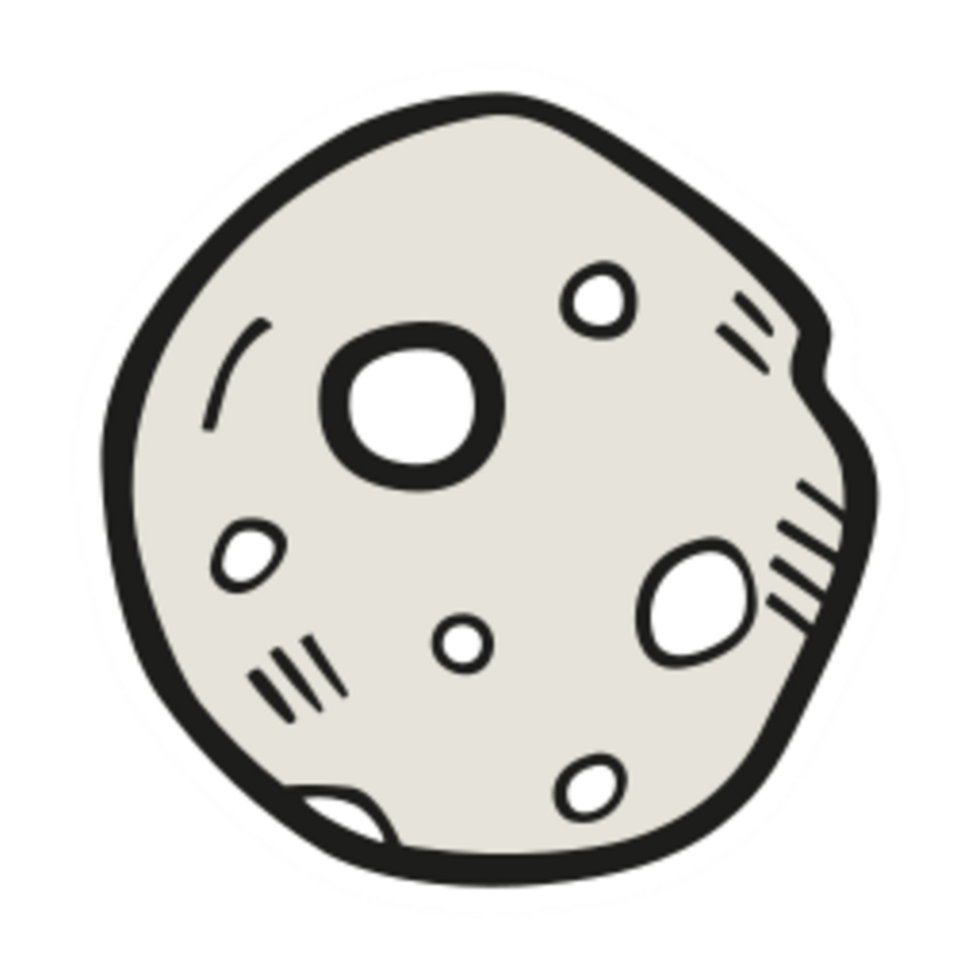 Moon illustration design png