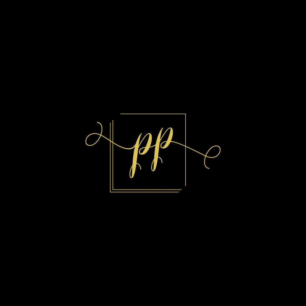 PP creative modern letters logo design template vector