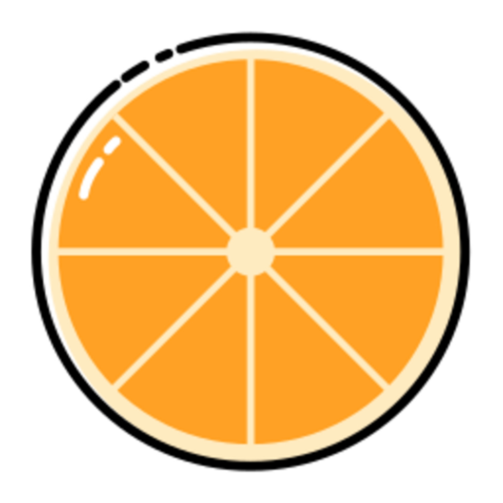 Orange slice illustration design 34961944 PNG