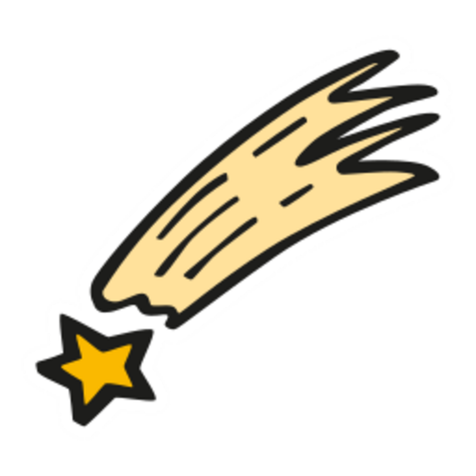 Commet illustration design png
