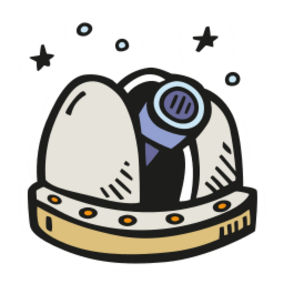 Space observatory illustration design png