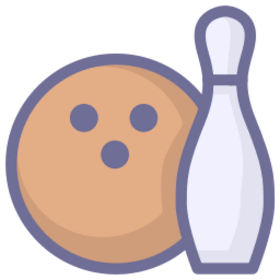 Bowling illustration design png