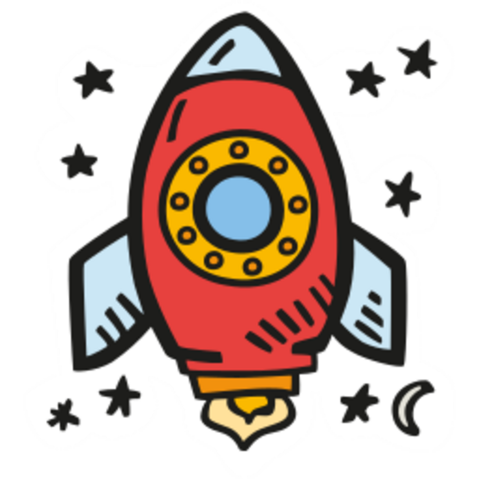 Rocket illustration design png