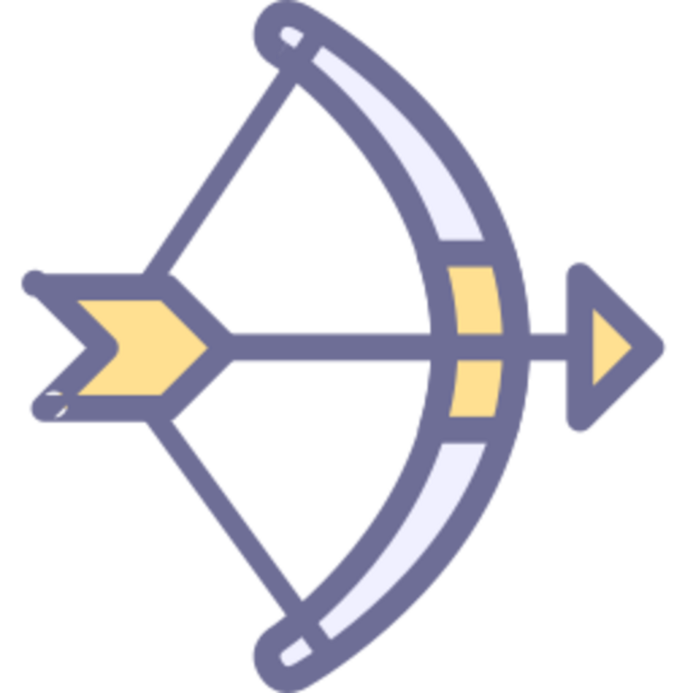 Bow and arrow illustration design png