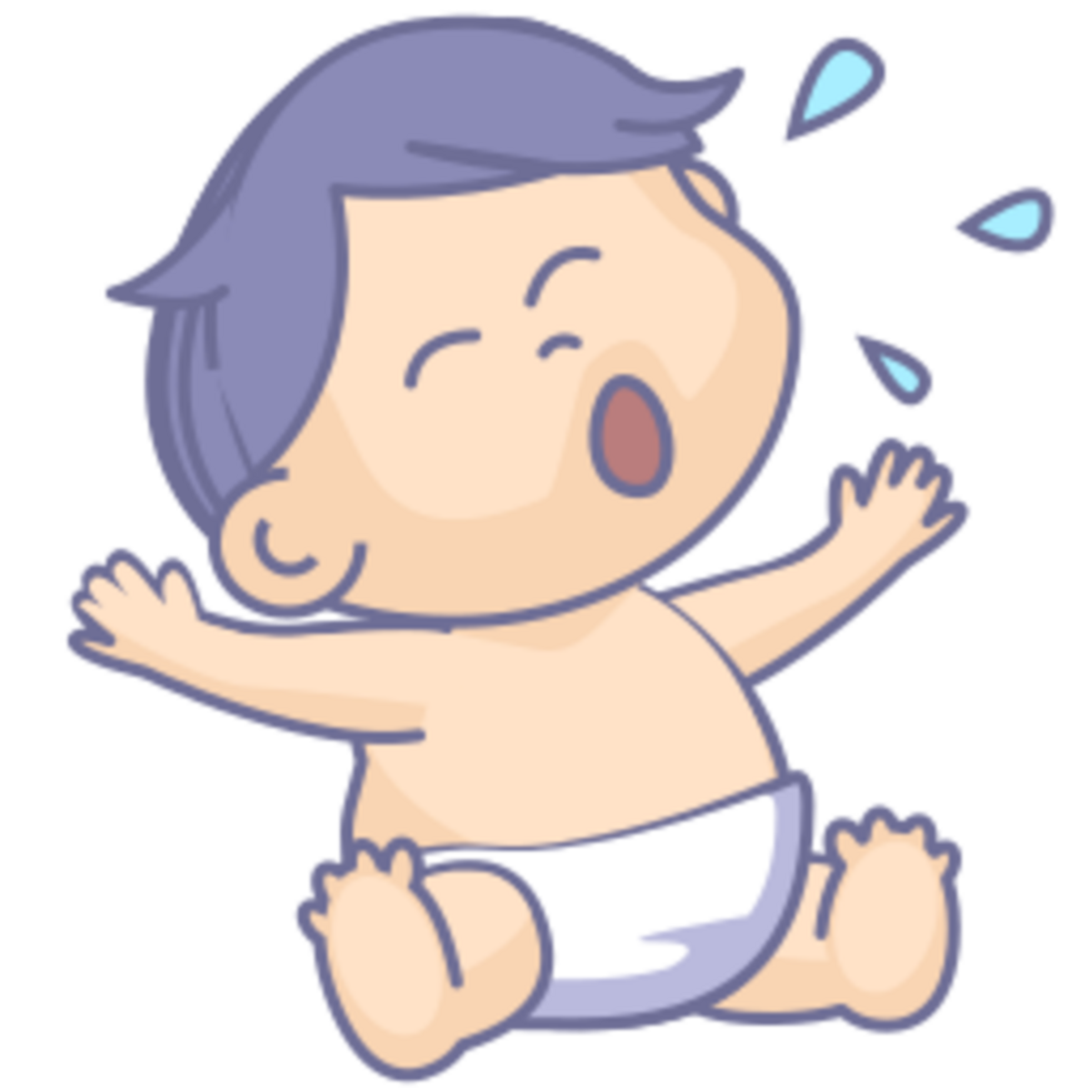 baby crying illustration design png