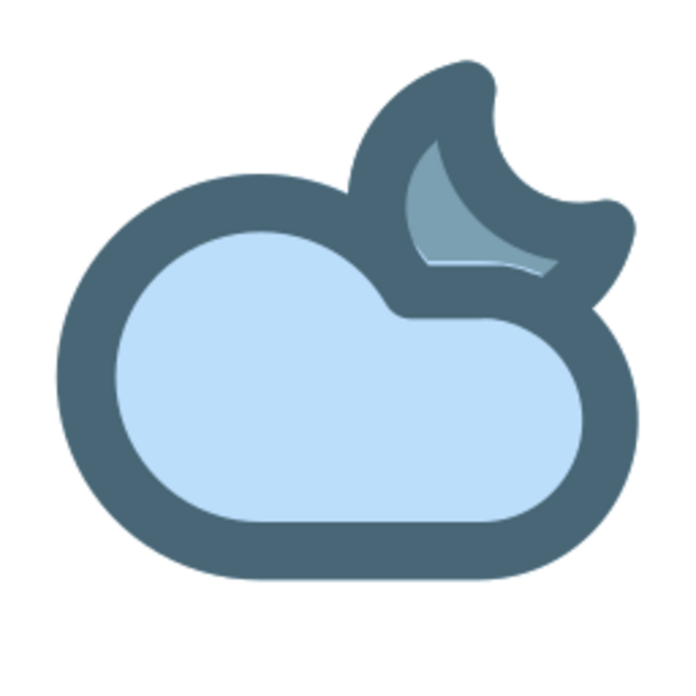 cloudy moon illustration design png