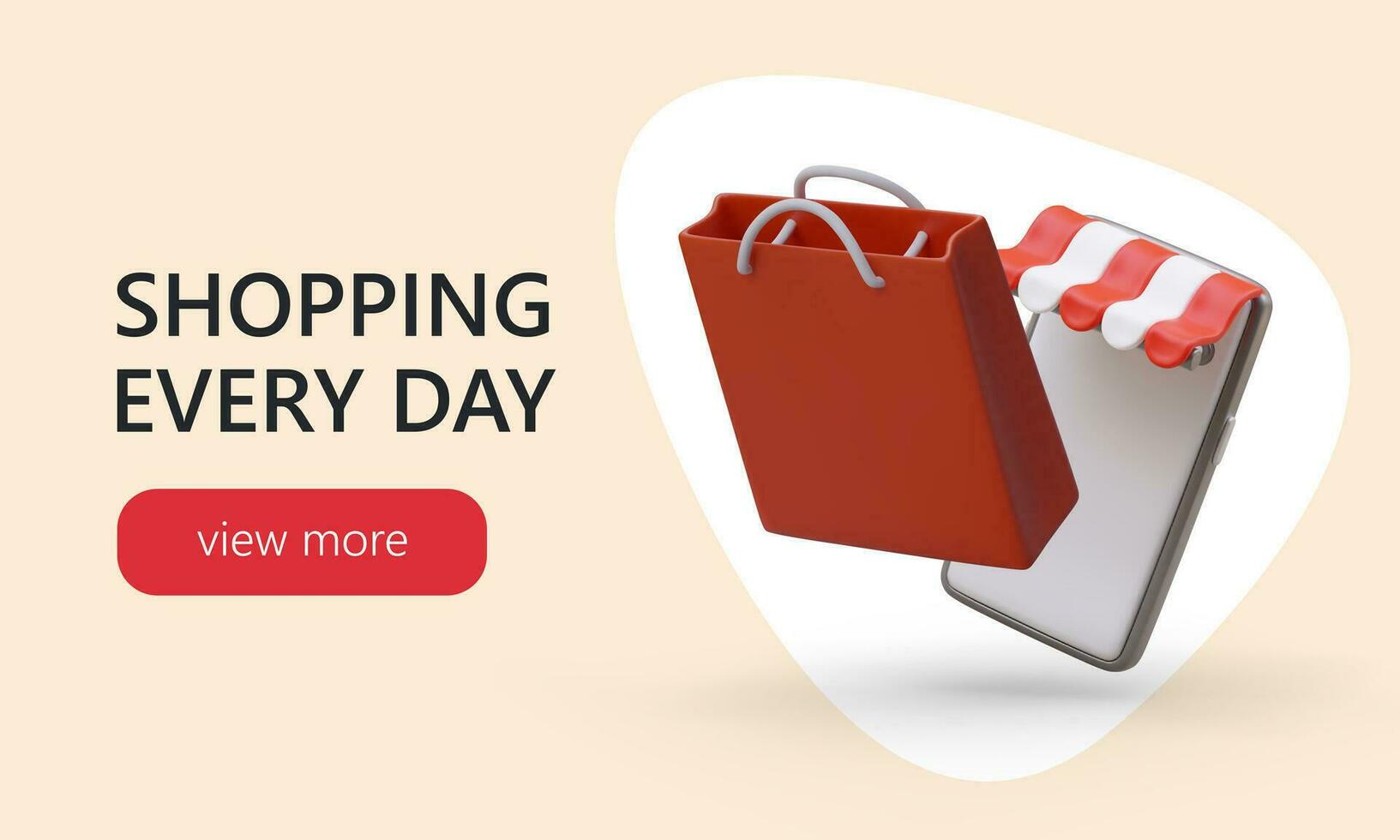 Shopping every day. Advantages of favorite store. Convenient format for ordering necessary goods vector