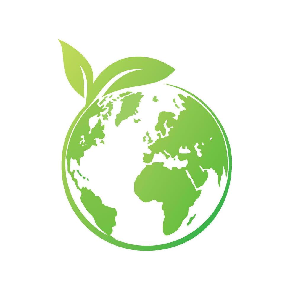 símbolo de la ecología. concepto, signo y símbolo de medio ambiente global verde. vector