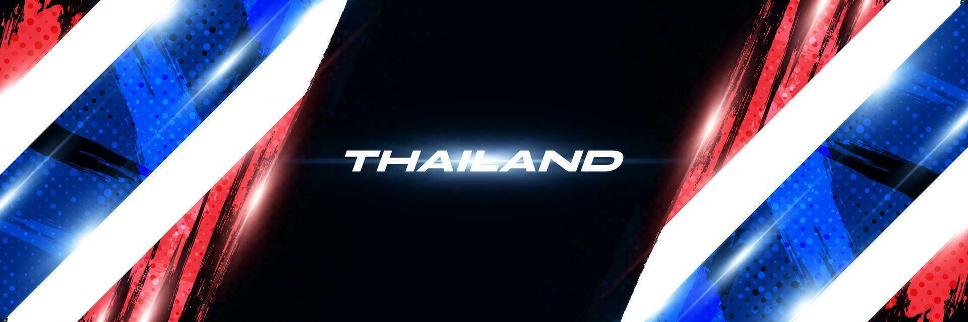 Tailandia bandera en cepillo pintar estilo con brillante efecto. nacional Tailandia bandera vector