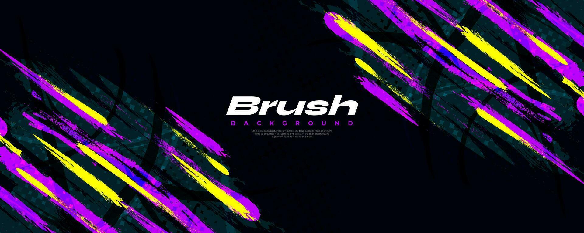 Abstract Colorful Brush Background with Sporty Style. Grunge Sport Background. Scratch and Texture Elements For Design vector