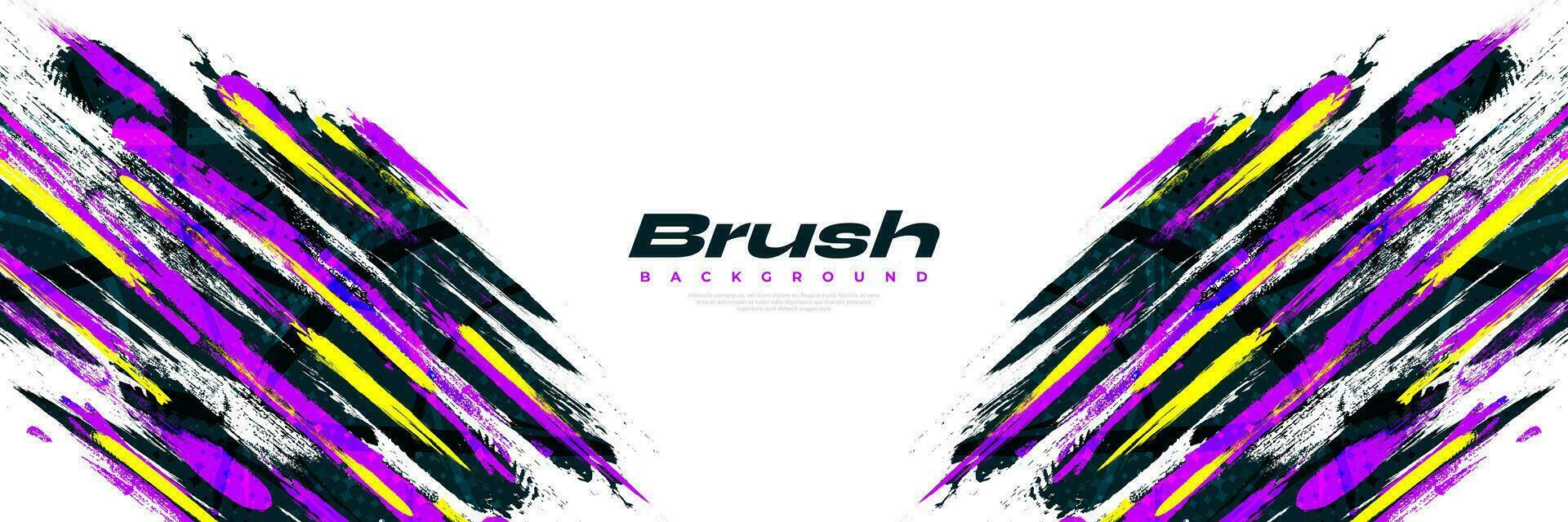 Abstract Colorful Brush Background with Sporty Style. Grunge Sport Background. Scratch and Texture Elements For Design vector