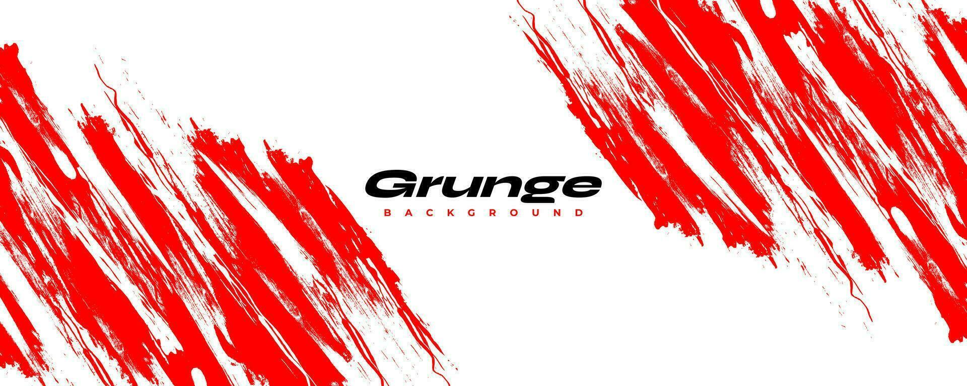 Red and Black Grunge Background. Sport Banner with Brush Style. Brush Stroke Illustration for Banner, Poster, or Sports Background. Scratch and Texture Elements For Design vector