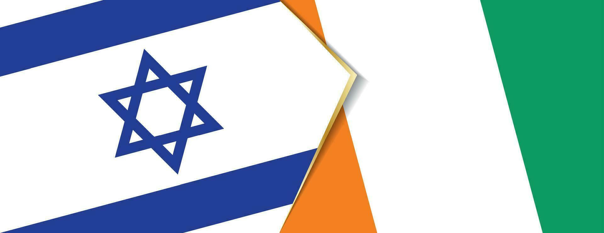 Israel and Ivory Coast flags, two vector flags.