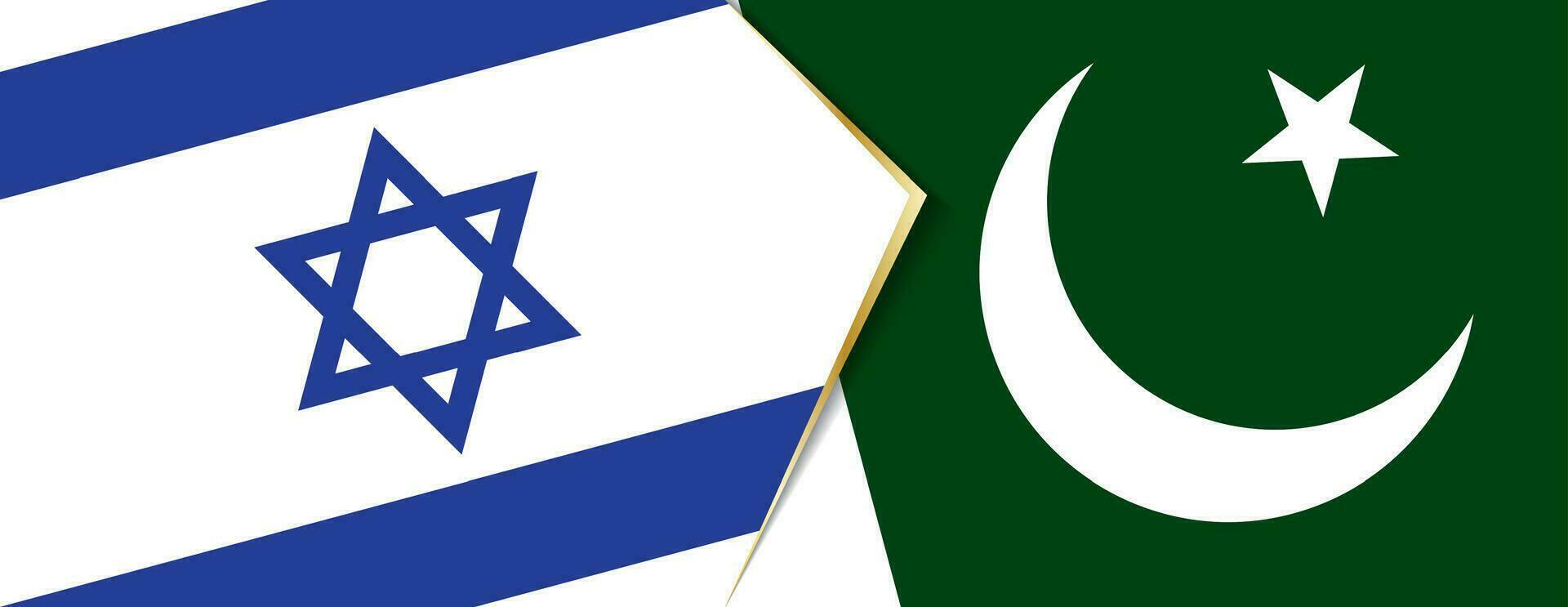 Israel y Pakistán banderas, dos vector banderas