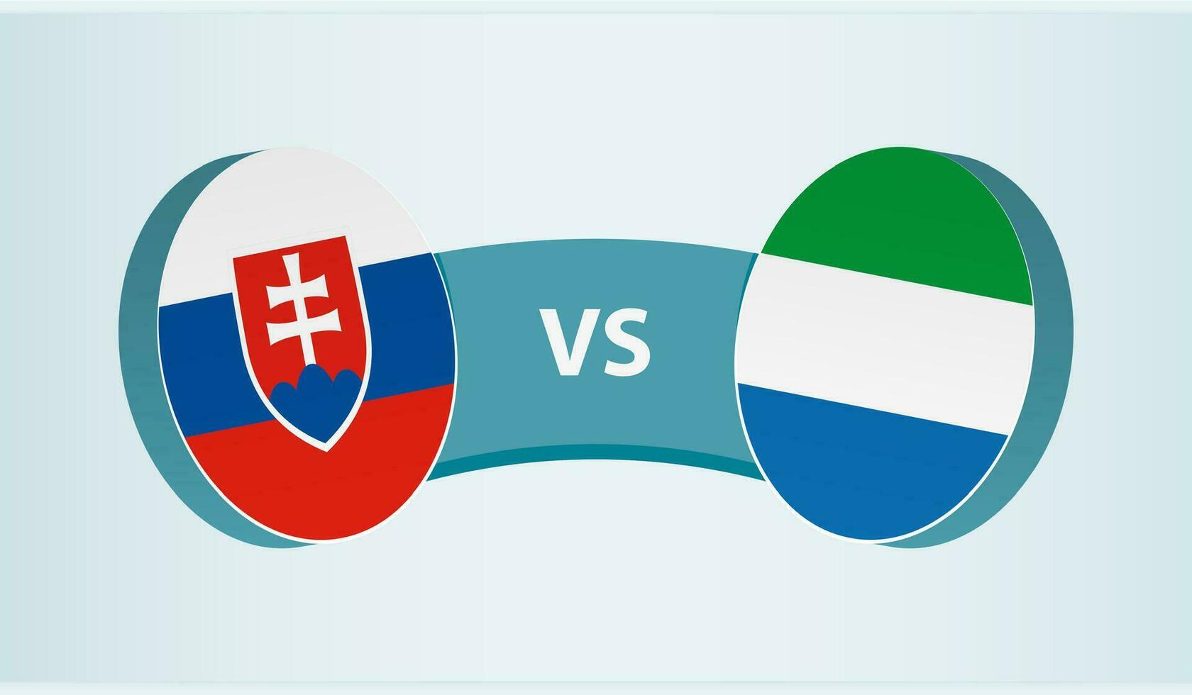 Slovakia versus Sierra Leone, team sports competition concept. vector
