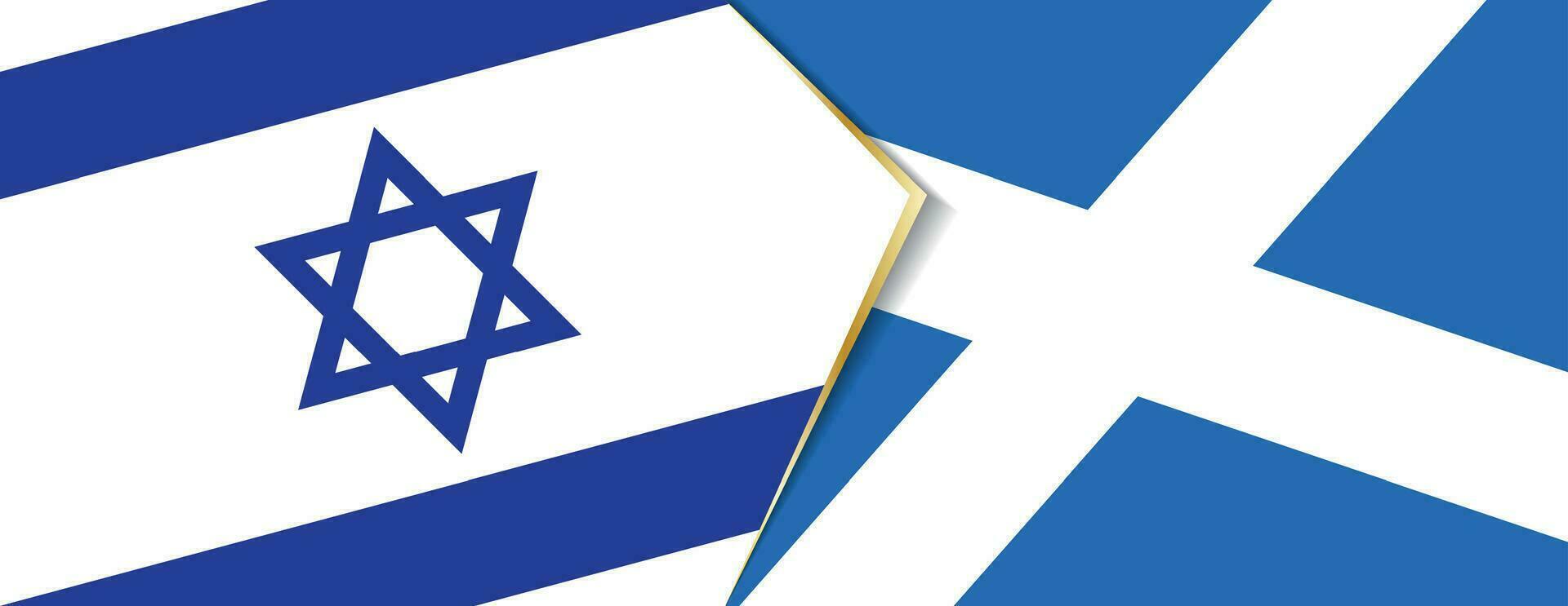 Israel y Escocia banderas, dos vector banderas