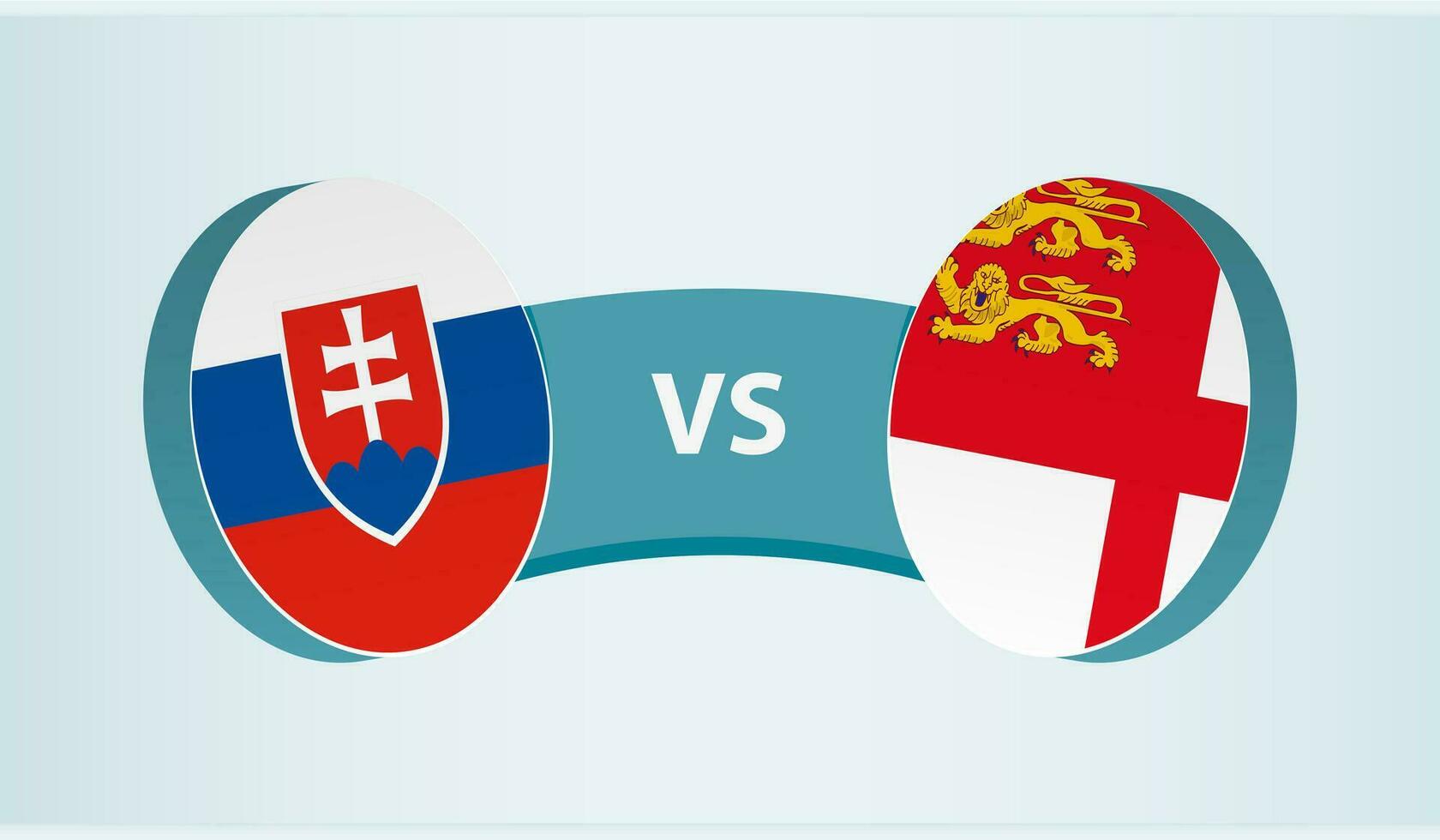 Eslovaquia versus sarco, equipo Deportes competencia concepto. vector