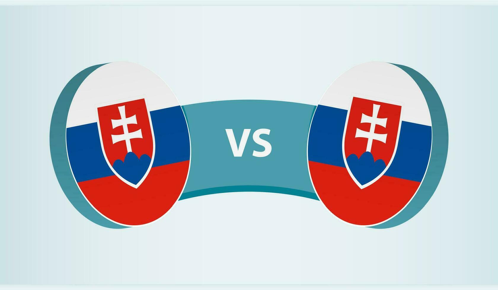 Slovakia versus Slovakia, team sports competition concept. vector