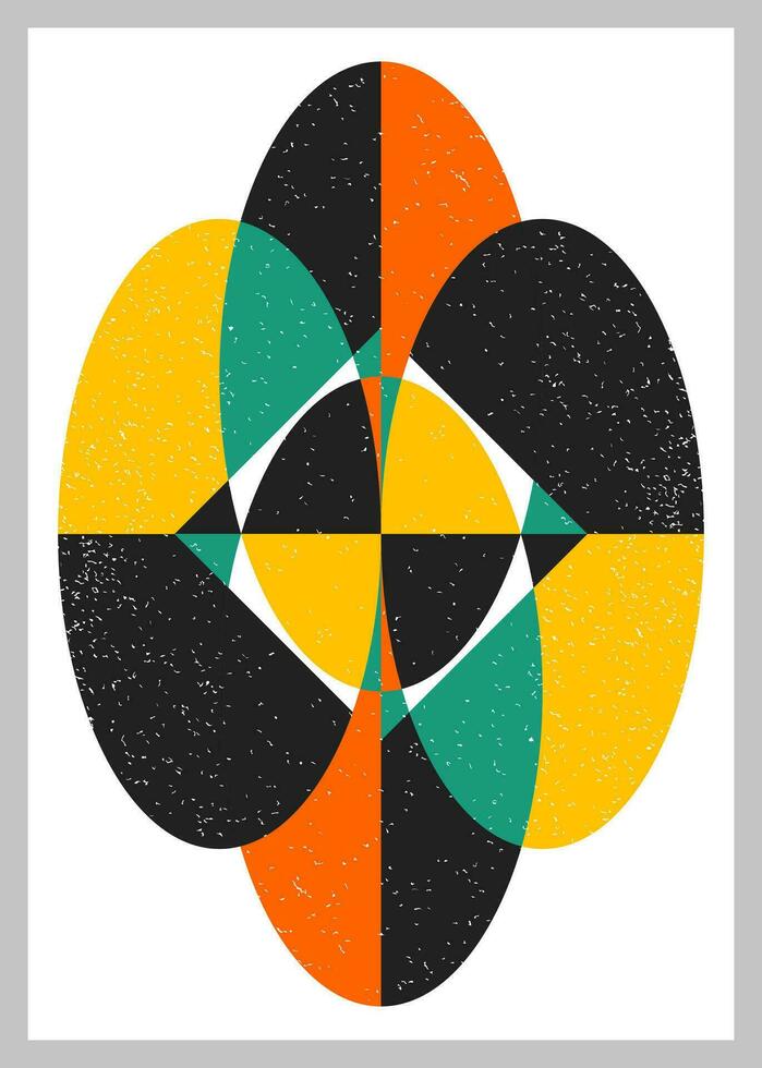 Minimal retro geometric design posters. Contemporary art wall decoration. Geometric shapes poster cover background. vector