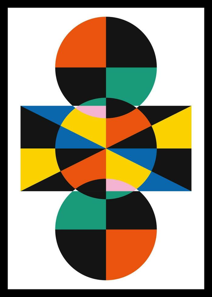 mínimo retro geométrico diseño carteles contemporáneo Arte pared decoración. geométrico formas póster cubrir antecedentes. vector