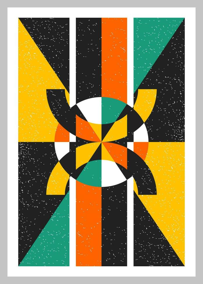 Minimal retro geometric design posters. Contemporary art wall decoration. Geometric shapes poster cover background. vector