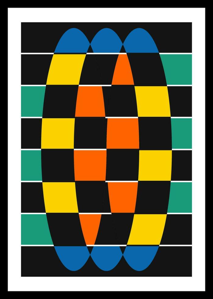 Minimal retro geometric design posters. Contemporary art wall decoration. Geometric shapes poster cover background. vector
